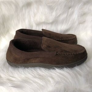 Hanes Men’s Size 11-12‎ Slippers Slip On Brown GrandpaCore New